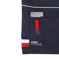Mobile phone pocket with velcro tape and drag rope for easy removal