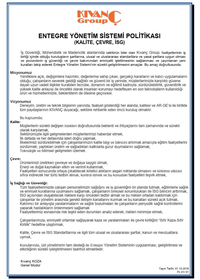 Integrated Management System Policy